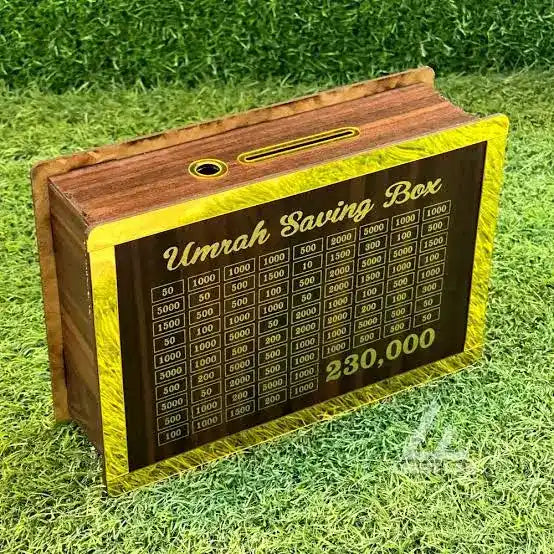 Wooden Umrah Saving Box