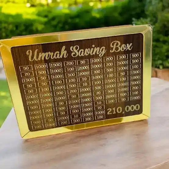 Wooden Umrah Saving Box