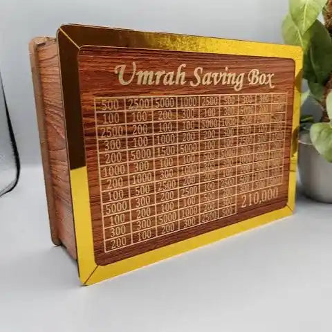 Wooden Umrah Saving Box